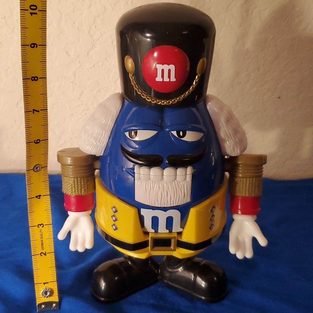 M&M Nutcracker Sweet Candy Dispenser Limited Edition Blue Toy Soldier Holiday - Picture 12 of 13
